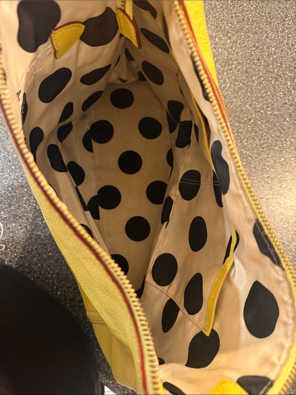 kate spade vibrant Yellow Pebbled Leather Shoulder Bag - Picture 10 of 12